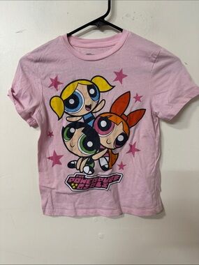 Powerpuff Girls Pink Graphic Tee for Kids - Short Sleeve